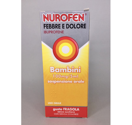 Nurofen Febbre/Dolore Fragola100mg/5ml