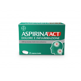 Aspirina Act Dolore Infiammazione 1000mg - 12 compresse
