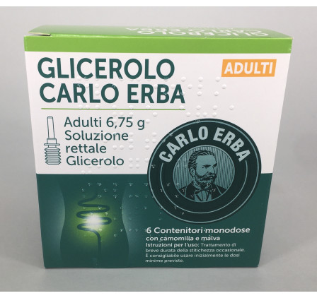 Glicerolo Carlo Erba 6 contenitori  6,75 grammi