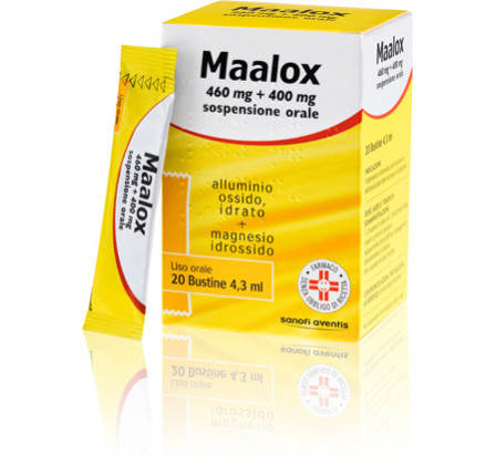 Maalox 20 Bustine Sospensione Orale 460mg 400mg