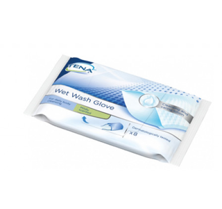 Tena Wet Wash Glove 8pz