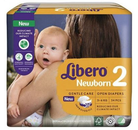 Libero Newborn 2 3-6 Kg 34pz