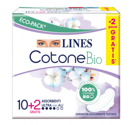 Lines Cotone Bio Ultra Ali 12p