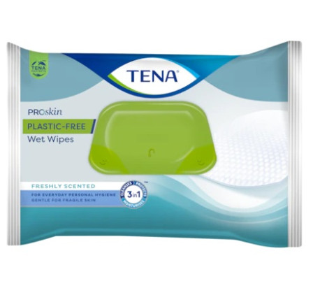 Tena Wet Wipes Plastic Free48p