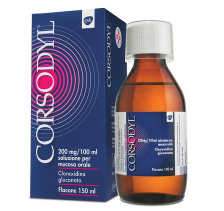 Corsodyl soluz 150ml 200mg/100