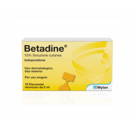 Betadine 10% soluzione cutanea 10 flaconcini monouso da 5ml